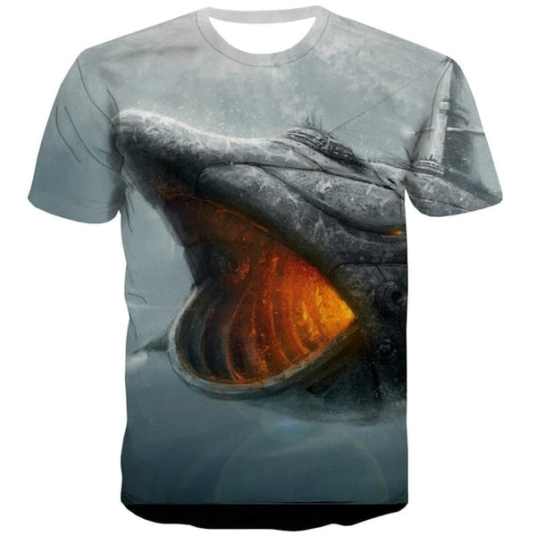 
Shark T-shirt Men Ocean Shirt Print Animal Funny T shirts Street Anime Clothes
                