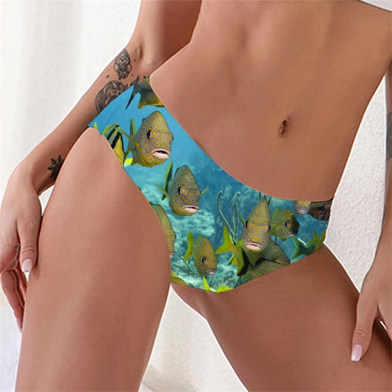 Fish Panties Women Carp Tanga Fishinger Seamless Animal Underwear Tropical Lingerie Female