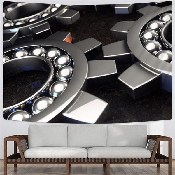 
Metal Tapiz Engine Rug Wall Gear Wall Tapestry Harajuku Home Tapestrys Decor
                