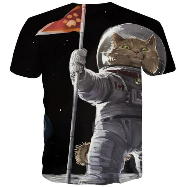 
Astronaut T shirt Men Cat Tshirts Casual Galaxy Funny T shirts Earth T-shirts 3d
                