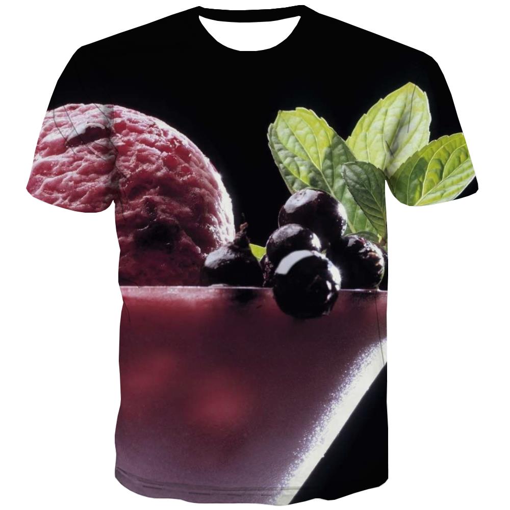 Sweet T-shirt Men Gourmet Tshirts Casual Icecream T-shirts 3d Colourful T-shirts Graphic