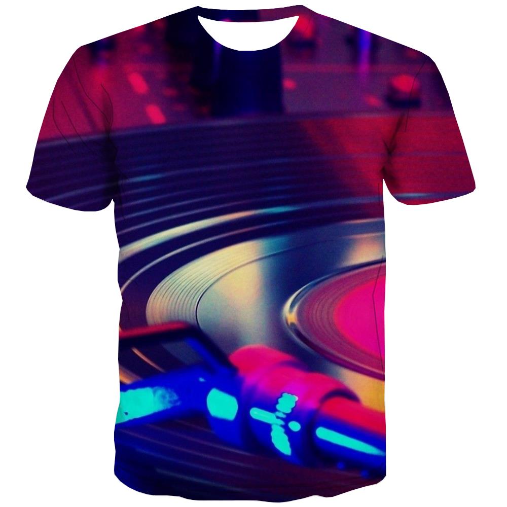 Music T-shirt Men Instrument T shirts Funny Retro Shirt Print Electronic Tshirt Printed