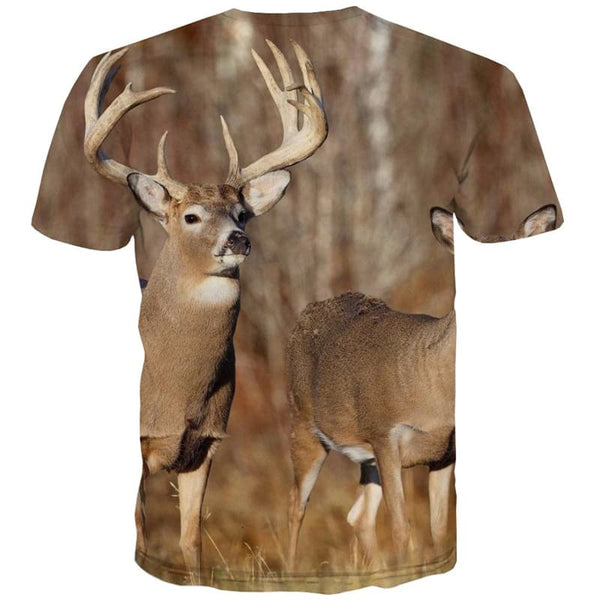 
Animal T shirts Men Deer Tshirt Printed Forest T-shirts 3d Harajuku Shirt Print
                