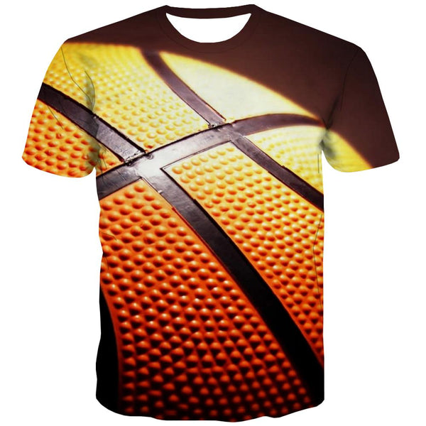 Basketball T-shirt Men Night View Tshirts Novelty Galaxy Tshirts Cool City T shirts Funny