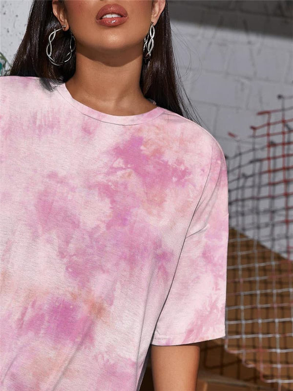 
Tie Dye T Shirt Women Colorful Funny T shirts Dizziness Punk Rock Harajuku Summer
                