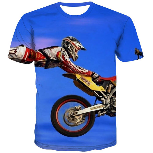 Motocross T-shirt Men motorcycle T shirts Funny Offroad Shirt Print Short Sleeve - KYKU