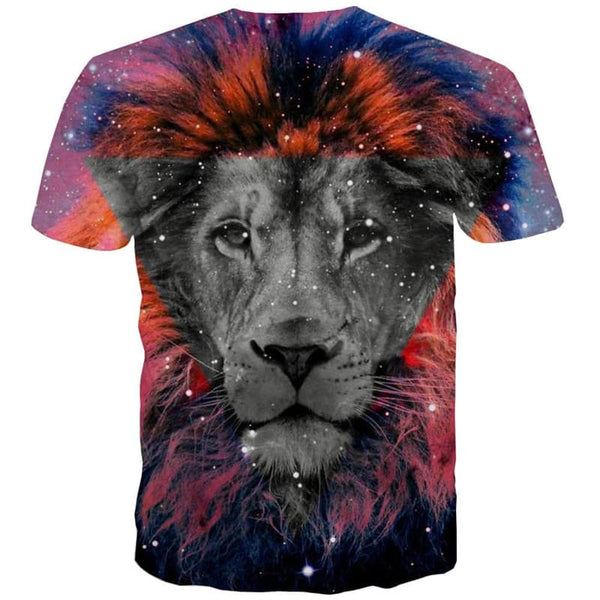 
Lion T shirt Men Animal T-shirts 3d Galaxy Tshirts Casual Colorful Funny T shirts
                