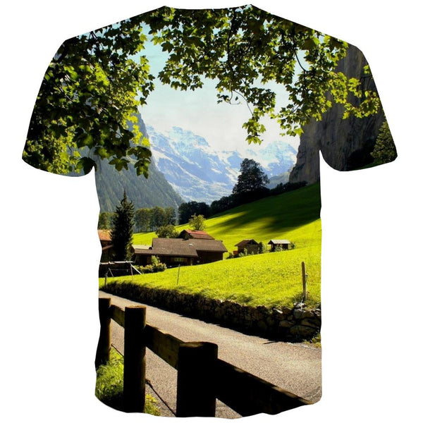 
Camping T-shirt Men Sunset Shirt Print Forest Tshirts Novelty Flame Tshirts Cool
                