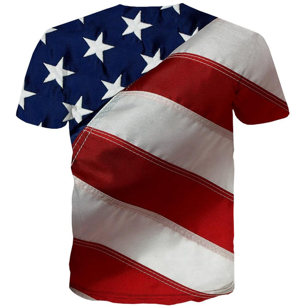 
USA T-shirt Men Flag Tshirts Casual Statue T shirts Funny Country T-shirts Graphic
                