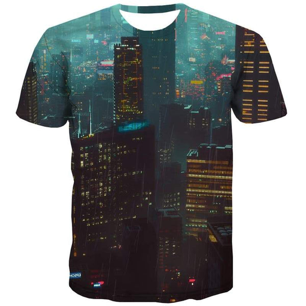 City T-shirt Men Colorful Shirt Print Street Tshirts Cool Harajuku Tshirt Printed - KYKU