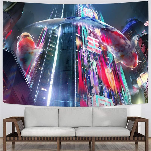 
Fish Tapestry Tropical Rug Wall Squid Tapestries Animal Wall Tapestry Nebula Tenture Mandala
                