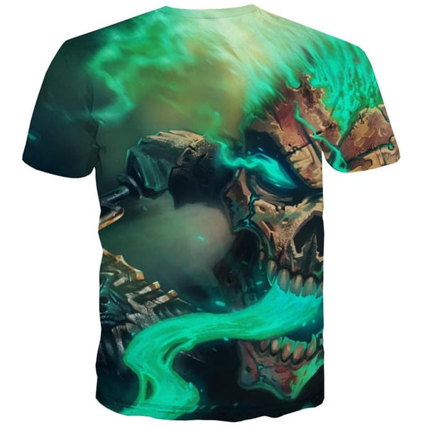 
Skull T-shirt Men Motorcycle T-shirts 3d Flame Shirt Print Hip Hop Tshirts Casual
                