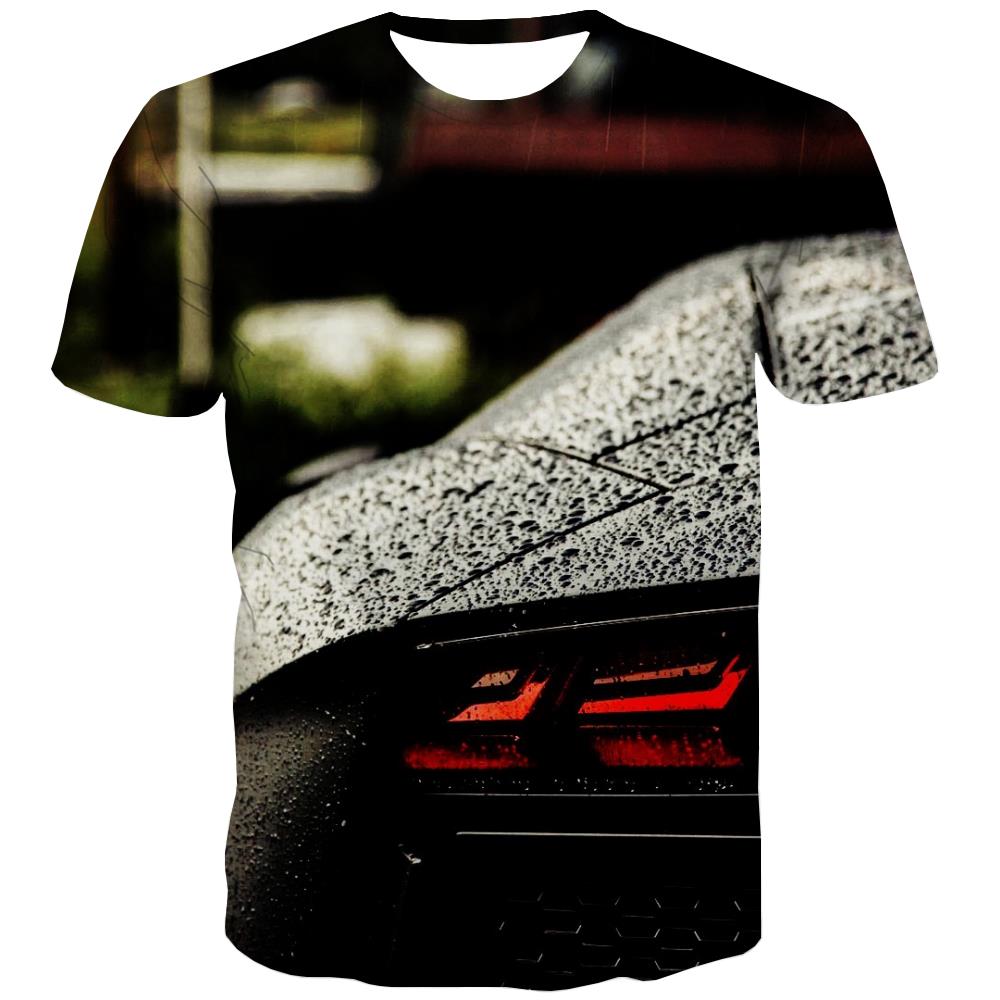 Racing Car T-shirt Men Metal T shirts Funny City Tshirts Cool Gray Tshirts Novelty Retro Tshirt Anime