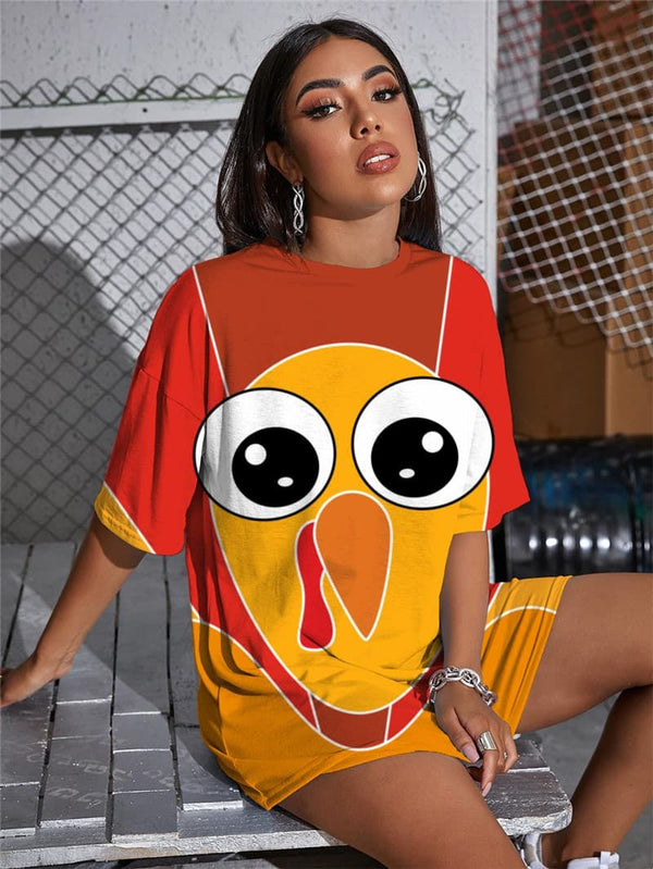 
Thanksgiving T-shirt Women Animal Shirt Print Colorful Tshirt Printed Funny T-shirts 3d
                