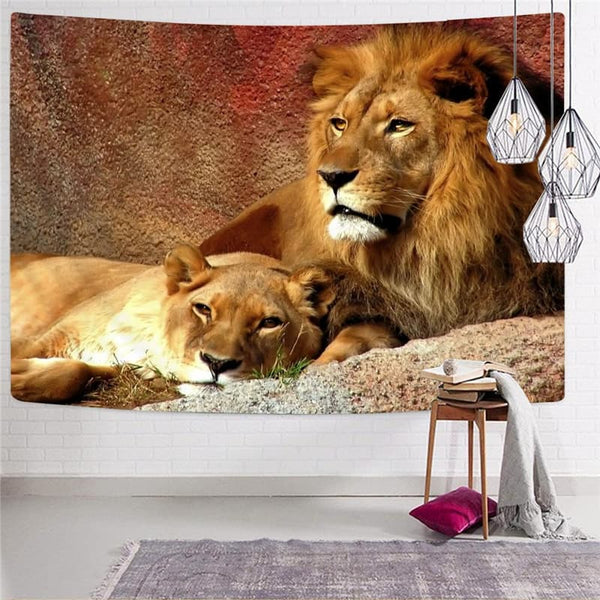 
Lion Tapestry Animal Rug Wall Anime Home Tapestrys Lovely Wall Tapestry Family Tenture Mandala
                