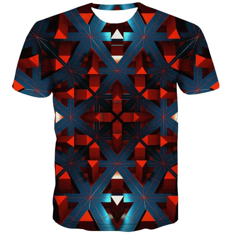 Abstract T shirts Men Psychedelic Tshirts Novelty Harajuku T-shirts 3d Flower T shirts Funny Colorful T-shirts Graphic - KYKU