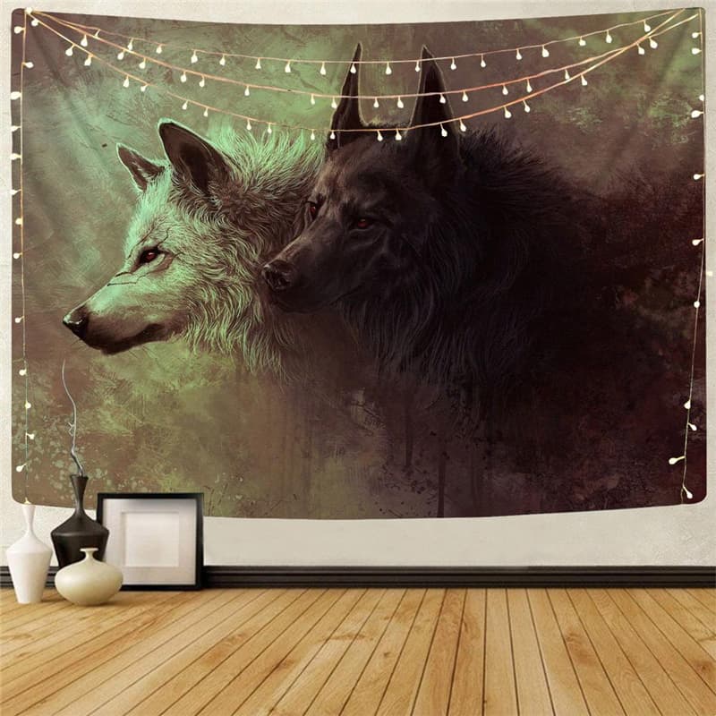 Wolf Tapestry Animal Rug Wall Anime Wall Tapestry Love Home Tapestrys Lovers Tenture Mandala