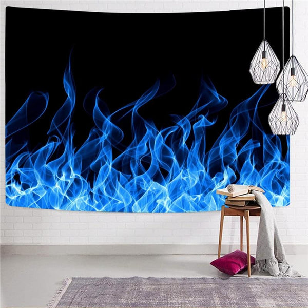 
Flame Tapestry Blue Wall Tapestry Party Tapestries Decor Boho decor Hippie New
                