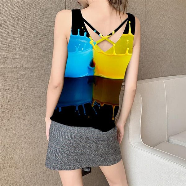 
Pigment Tank Top Women Colorful Sleeveless 3d Art Tank Tops Casual
                