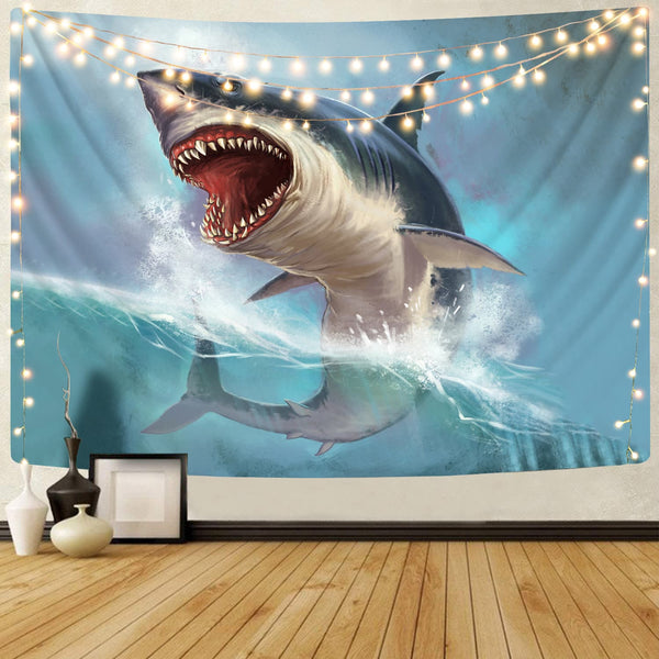 shark Tapestry Great White Shark Tapestries sailor Wall Tapestry crew Rug Wall ocean Home Tapestrys wave Tenture Mandala