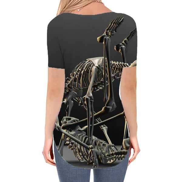 
Skull T-shirt women Skeleton Funny T shirts Rock T-shirts 3d Hip Hop Shirt Print
                