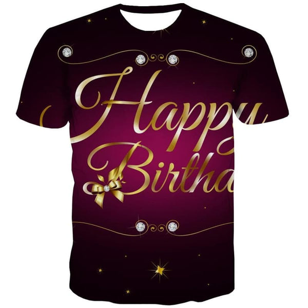 
Happy Birthday T shirt Men Star Funny T shirts Party T-shirts 3d Hip Hop Tshirts Casual
                