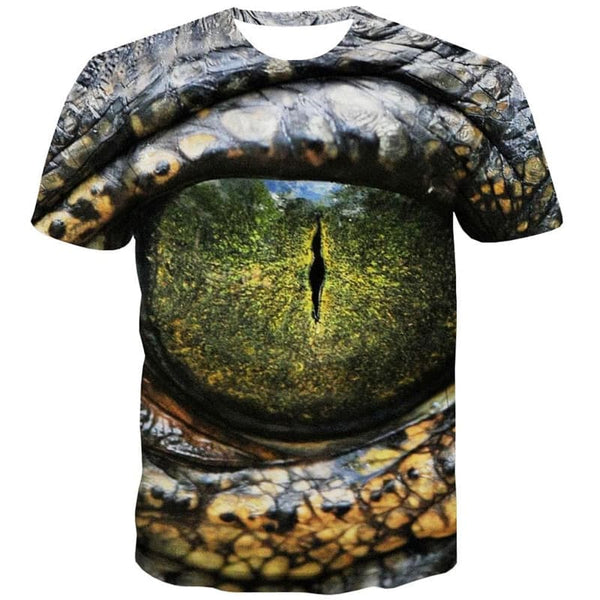 
Crocodile T-shirt Men Animal Tshirts Casual Eye Anime Clothes Harajuku Tshirt Printed
                