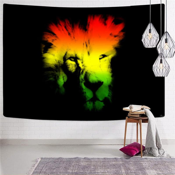 
Lion Tapestry Animal Tenture Mandala Anime Tapestries Harajuku Wall Tapestry Colorful Rug Wall
                