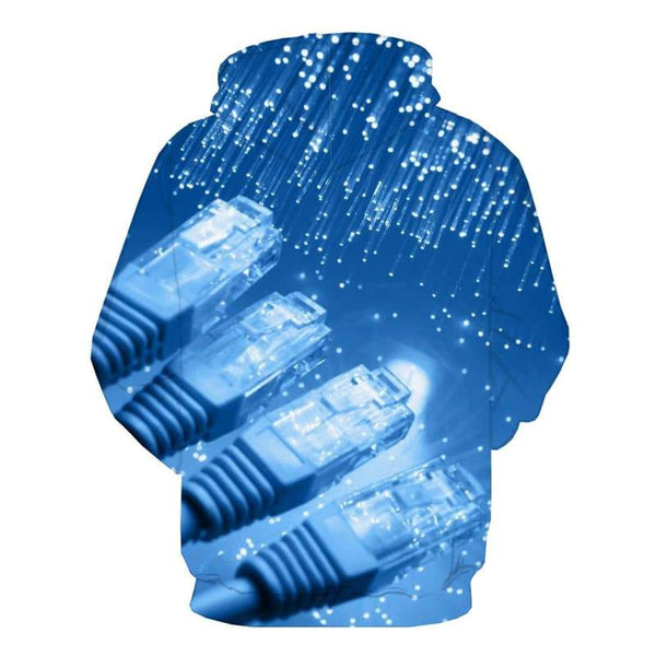 
Galaxy Sweatshirts men Technology Hooded Casual Blue Sweatshirt Printed - KYKU
                