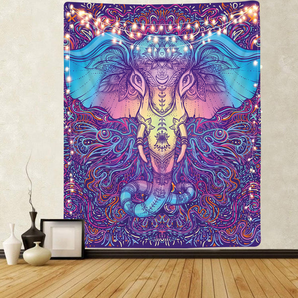 Mandala Tapestry Psychedelic Tapestries Elephant Tenture Mandala meditation Wall Tapestry