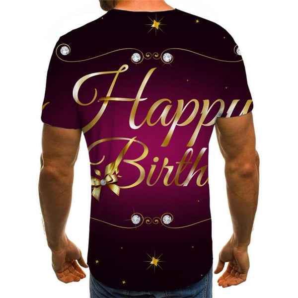 
Happy Birthday T shirt Men Star Funny T shirts Party T-shirts 3d Hip Hop Tshirts Casual
                