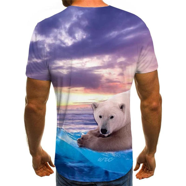 
Bear T shirt Men Animal Shirt Print Landscape Tshirts Casual Cloud Anime Clothes
                