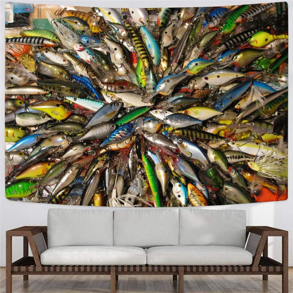 
Fish Tapiz Fisherman Tapestries Animal Home Tapestrys Tropical Rug Wall Fishinger Wall Tapestry
                