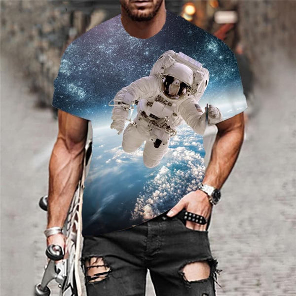 
Astronaut T-shirt Men Galaxy Funny T shirts Space Anime Clothes Universe T-shirts 3d
                