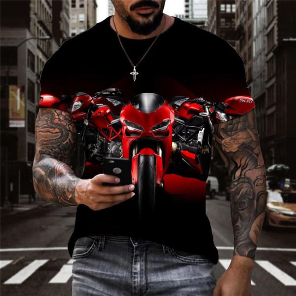 Motorcycle T-shirt Men Party T-shirts 3d Hip Hop Tshirt Printed Harajuku Funny T shirts
