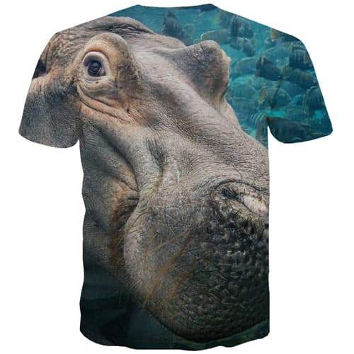 
Animal T-shirt Men Fish Tshirt Printed Hippo Tshirt Anime Harajuku T-shirts Graphic - KYKU
                