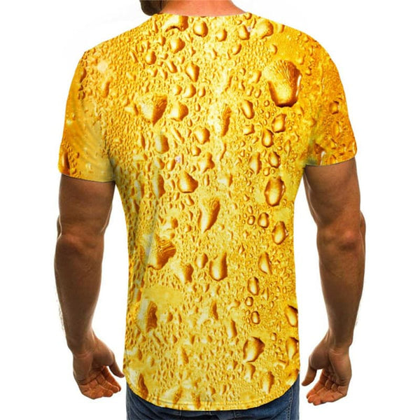 
Beer T-shirt Men Novel Shirt Print Hip Hop Tshirt Printed Yellow Funny T shirts
                
