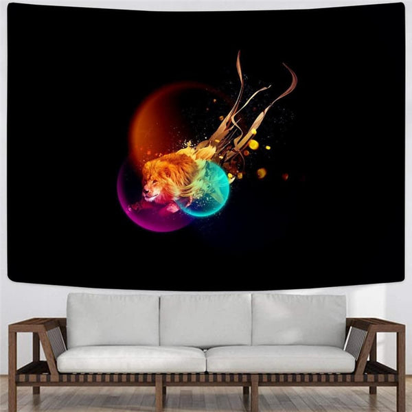 
Lion Tapestry Animal Wall Tapestry Anime Tenture Mandala Colorful Tapestries Flame Home Tapestrys
                