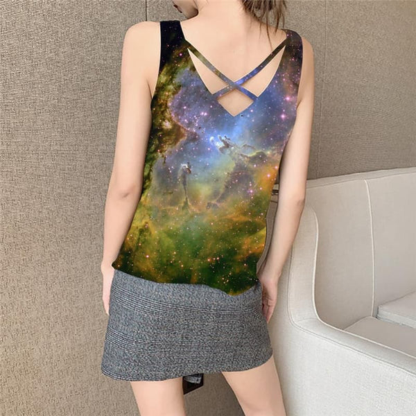 
Galaxy Tank-Top women Space Vest Printed Universe Funny Top Hip Hop Anime Clothes
                