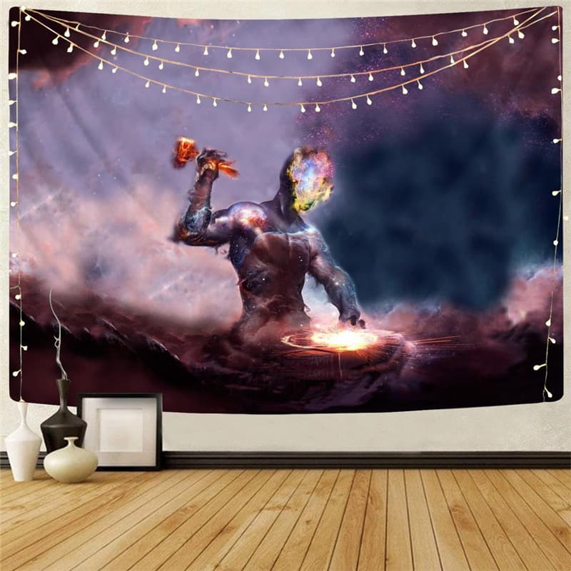 Galaxy Tapiz Space Rug Wall Universe Wall Tapestry Art Tenture Mandala Flame Tapestries