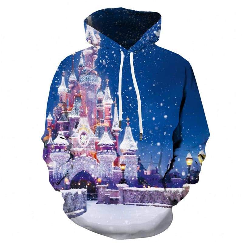 Christmas Hoodie Men Santa Claus 3d Printed Snow Hooded Casual Long Sleeve - KYKU