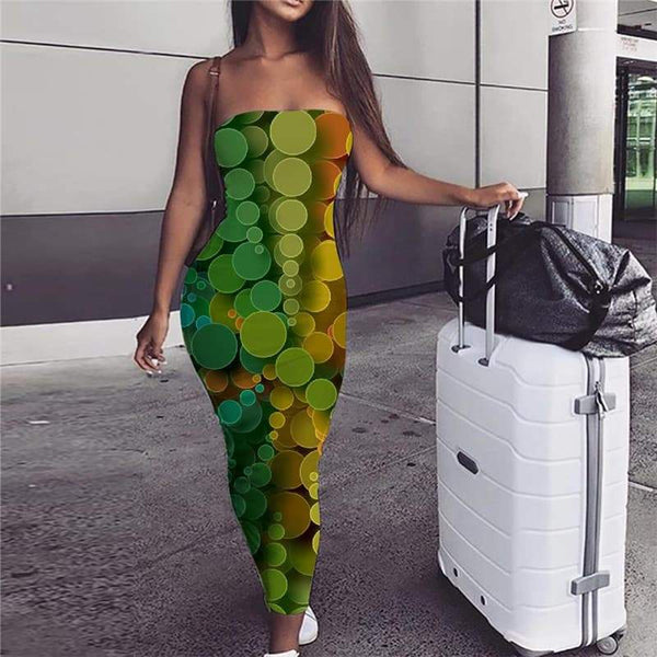 Geometric Dress Women Psychedelic 3d Print Vortex Vestido Sexy Color Ladies Dresses Ball Boho - KYKU