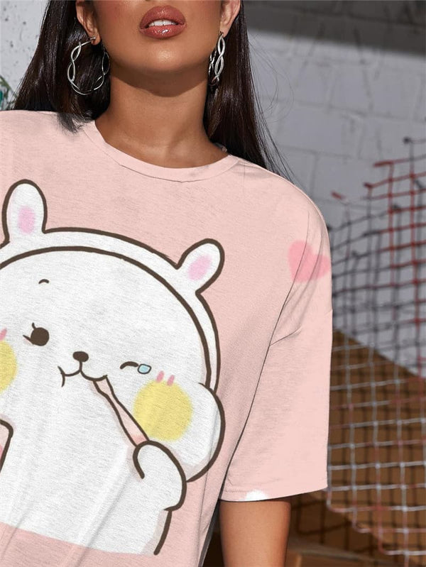 
Rabbit T Shirt Women Animal T-shirts 3d Love Funny T shirts Lovely Gothic
                