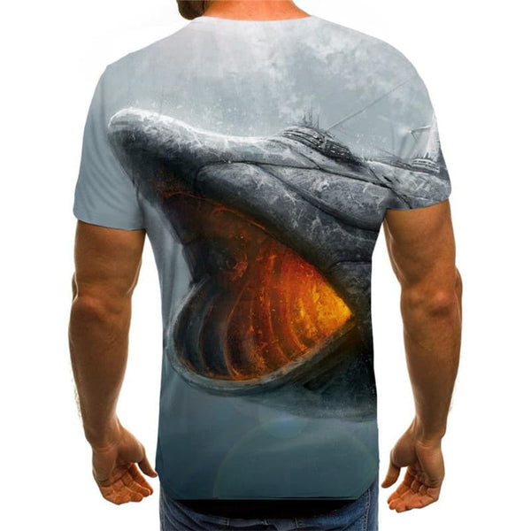 
Shark T-shirt Men Ocean Shirt Print Animal Funny T shirts Street Anime Clothes
                
