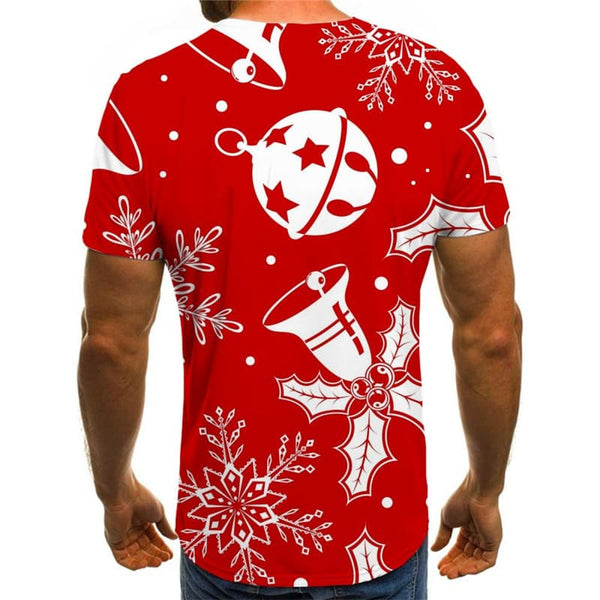 
Christmas T-shirt Men New Year Tshirts Novelty Snowflake Tshirts Cool Party T-shirts 3d
                