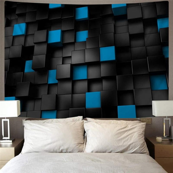 
Geometric Tapestry Psychedelic Wall Tapestry Vortex Tenture Mandala Black Home Tapestrys Stereoscopic Rug Wall
                