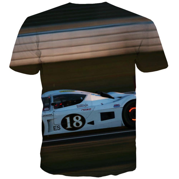 
Racing Car T-shirt Men Metal Tshirts Novelty City Tshirts Cool Gray T-shirts Graphic Retro Tshirt Printed
                