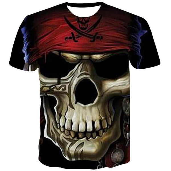 
Pirate T shirt Men Skull Anime Clothes Hip Hop Funny T shirts Mens Clothing
                