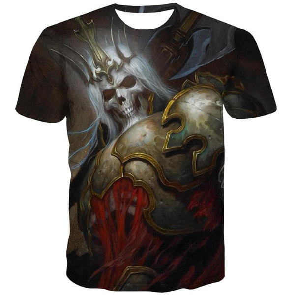
Skull T-shirt Men Skeleton Funny T shirts War Anime Clothes Hip Hop Shirt Print
                