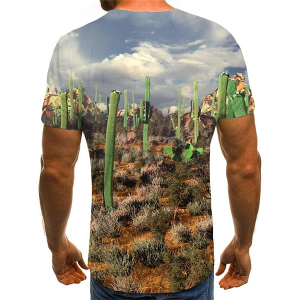 
Landscape T-shirt Men Cactus Funny T shirts Cloud Tshirt Printed Harajuku Tshirts Casual
                